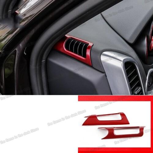Lsrtw2017 abs car dashboard edge vent trims for porsche cayenne 2011 2012 2013 2014 2015 2016 2017