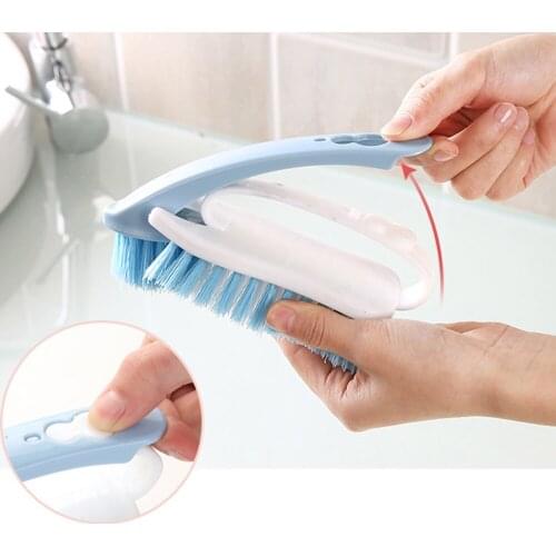 Multi-Functional Cleaning Handle Removable Laundry Brush Shoe Brushes Plastic Soft Hair Washing Flexible Scrub Brush Hand-held