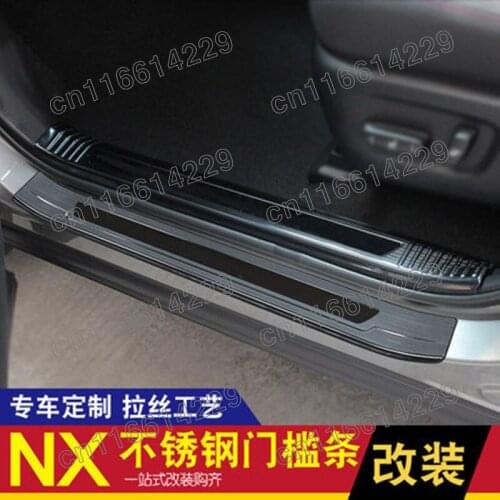 Stainless steel Door Sill Scuff Plate Guard Pedal Protector Trim For lexus NX200 NX200T NX300 NX300H 2014-2017 2018 2019 2020
