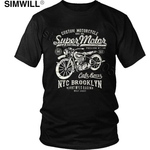 Brand Latest Super Motor Tee Men Short Sleeves Custom Motorcycle T-Shirt Athletic Fit Graphic T Shirt Boyfriends Gift Clothing