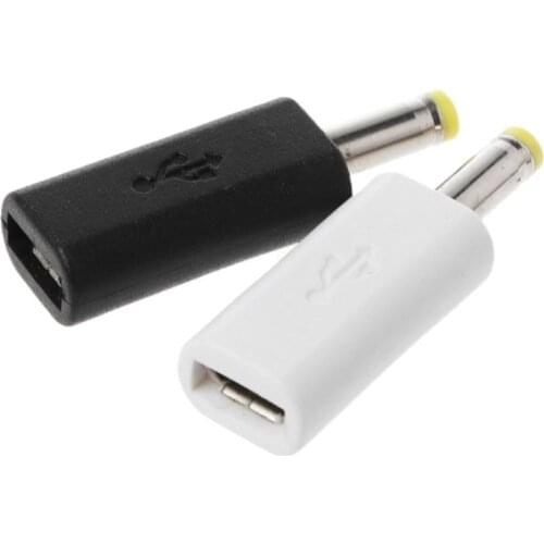 Micro USB Female To DC 4.0x1.7mm Male Plug Jack Converter Adapter Charge for sony psP and more P9YE