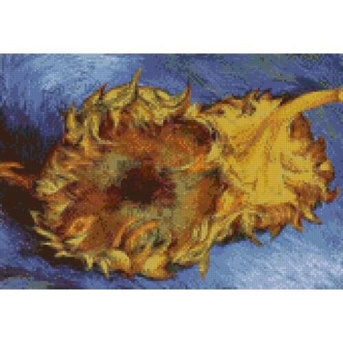 The Sunflowers,100% Cotton Cross Stitch kits,170x117stitch,31x21cm,Cotton needlework,sampler DIY, Sunflowers Cross Stitch Kits