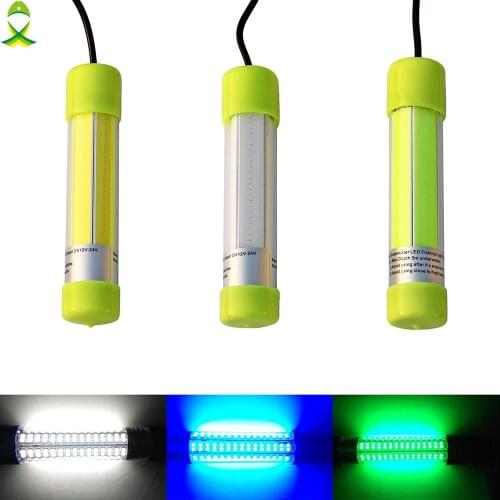 JSM 12V-24V LED 20w Underwater Fishing Light 180LED Lamp with Battery Clip Power Plug for Sea boating fishing fishing tackle