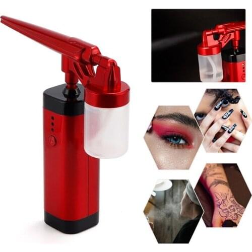 Protable Airbrush Hydrating USB Air Compressor Nano Spray Gun 0.03mm Nozzle Airbrush Nail Manicure Design Tattoo Cake Air-brush