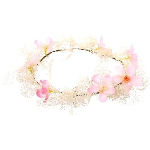Romantic Wedding Flower Crown Garland Hairband Floral Head Wreath Headband Bohemian Beach Holiday Girls Women Hair Accessories