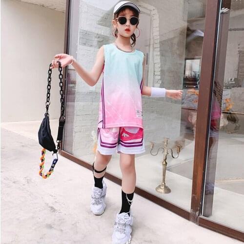 Childrens Boys Girls Sports clothing Suit Sleeveless Sweatshirt Loose Half Pants Shorts Active Outfits Sets Outside Tracksuits