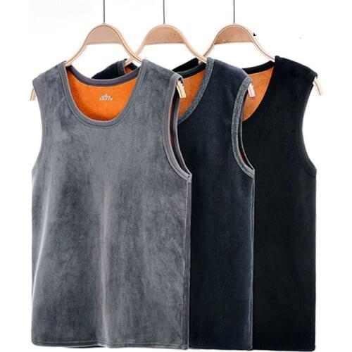 Warm Vest For Man Keep Warm Underwear Men Vest Mens Winter Thermo Shaping Large Size Male Vest Comfortable With Velvet #htyus