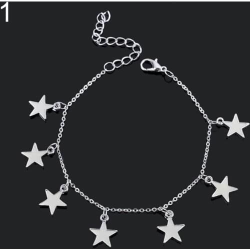 Little Star Heart Flower Glow in the Dark Ankle Bracelet Anklet Womens Jewelry