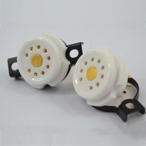 10pieces Ceramic 9 Pins Tube Socket For Amp 9pin Suit For 12AX7/U7/X7/6922/EL84
