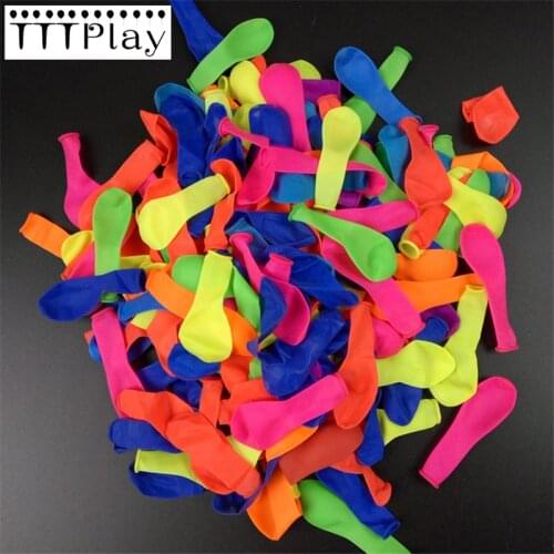 100pcs/lot No3 Small Balloons Water Bombs Colorful Inflatable Apple Balls Water Balloons Toys Childrens Birthday Party Supplies