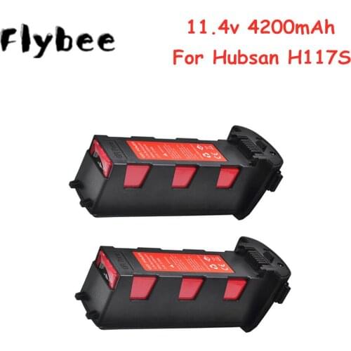 2pcs 11.4v 4200mAh Battery for Hubsan H117S Zino GPS RC FPV Racing Camera Drones Quadcopter Parts 11.4V Battery and Charger Set