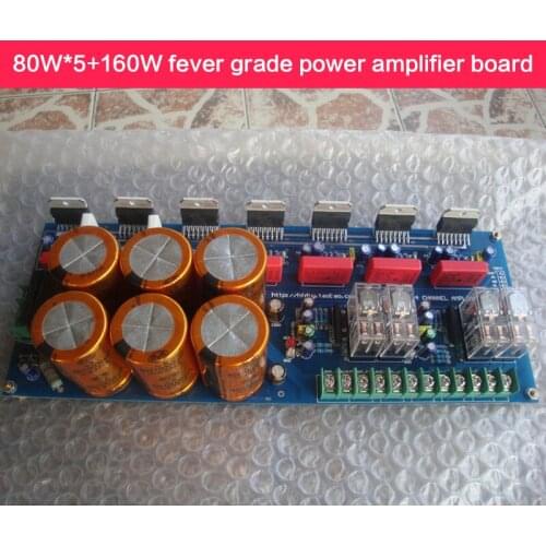 80W*5+160W HIFI Power Amplifier Tone Board DIY TDA7293 Pure Post-stage High-power Digital Audio Power Amplifier Board