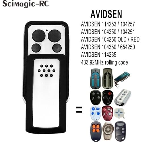 AVIDSEN 114253 Garage Remote Control Comaptible 104250 104251 104257 104350 654250 Avidsen Gate Door Opener Command Key Fob