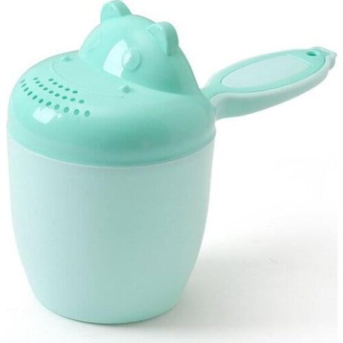 Bonitas tapas de baño de dibujos animados para bebés, taza de champú para niños, cucharas de baño para niños, cucharas para Baby