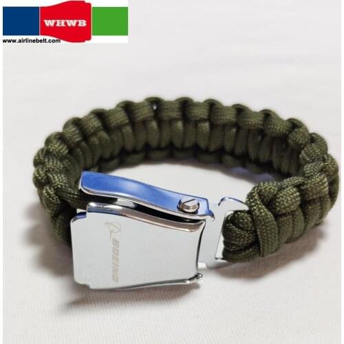 Boeing Airbus Survival Para cord Bracelet Paracord Travel Kits Bracelet Stainless Airplane Aircraft Aviation Buckle Lock Tools