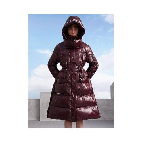 Oversize brand 2019 Winter jacket women down jackets glossy hooded womens duck down coat long outerwear thicken down coats parka