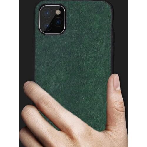 2019 New 5 Colors Leather Back Cover For iPhone 11 Pro Max 5.8 6.1 6.5 Black Rubber Silicone Full Edge All Around Phone Case