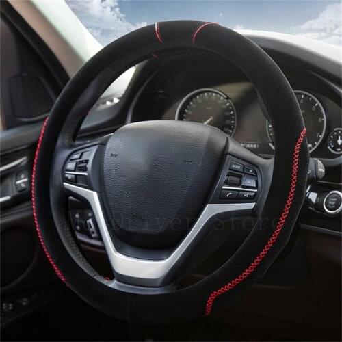 Car Steering Wheel Cover For 37/38 cm Universal Weaving thread process Winter Protective handle Cover set Interior Accessories