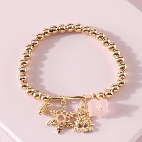 LUNA CHIAO Charm Bracelet - Beaded Bracelet with Natural Stone Charms