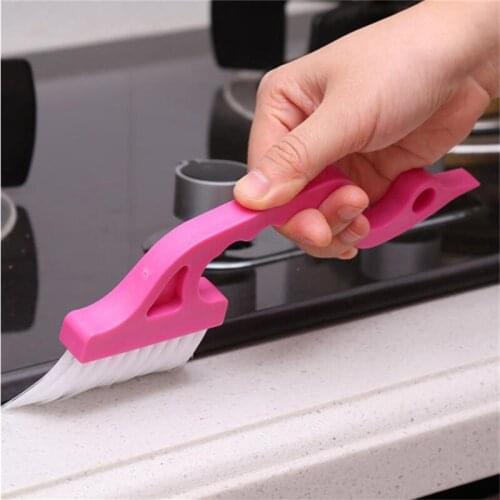Multipurpose Window Door Keyboard Cleaning Brush Hand-held Household Cleaner Kitchen Hood Window Groove Cleaning Tools