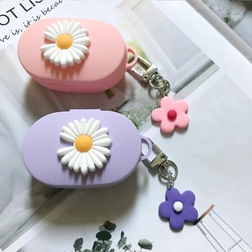 Fashion flower Silicone case for Xiaomi MI Redmi AirDots Case keychain Earphone Cover 2020 NEW for AirDots Headphones Cover