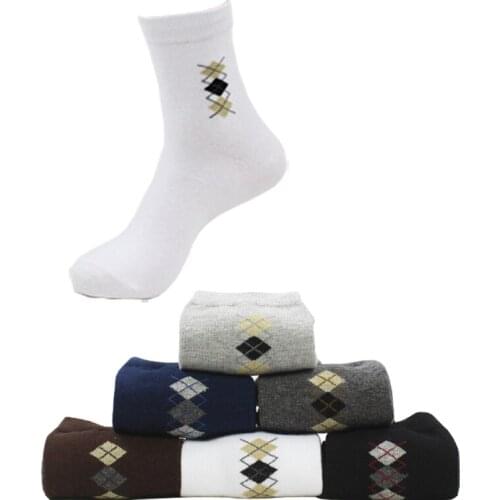 CHENG HENG 10 Pairs / packet Summer Autumn Season New Style Hot Mens Socks Square Shapes Patterns Menswear Middle Tubes Socks