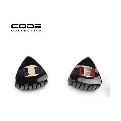 New 4 Color Vintage Triangle Geometric Metal Button Bow Hair Claw Clip For Women Girl Bathing Clip Hair Cat Ears Gifts