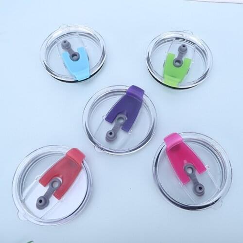 20oz 30oz Colorful Plastic Tumbler Cup Cover Spill Proof Lid Car Coffee Sealing Transparent Tumbler Lid Accessories