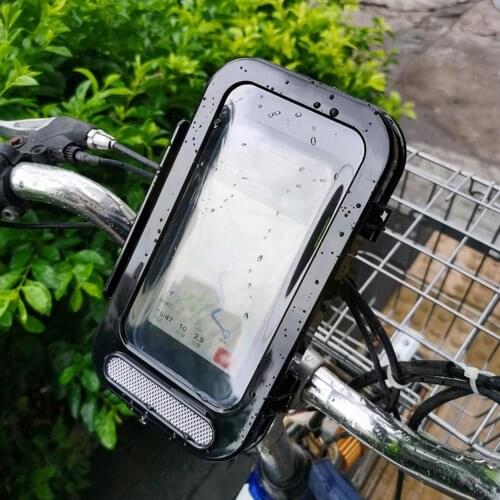 Bike Phone Support Waterproof Case Bike Motorcycle Mobile Phone Holder Stand Rear Mirror Bag Mount For 4.7-7" Handlebar Vie M6G2