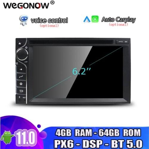 PX6 IPS DSP TDA7851 Android 10.0 For universal 64GB ROM 8 Core Car DVD Player GPS navi RDS Radio Disc AUX MIC wifi Bluetooth5.0