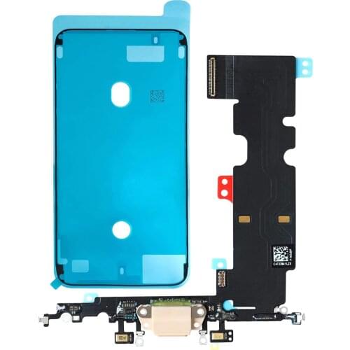 USB Charging Headphone Jack Port Dock Connector Mic Flex Cable With Waterproof Tape Replacement For iPhone 7 7Plus 8G 8Plus