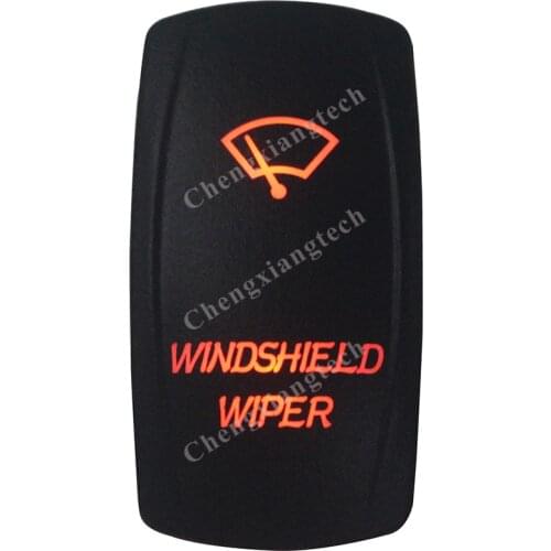 Waterproof IP66 Marine Boat Car WINDSHIELD WIPER Rocker Switch On-off-on AMBER LED Dpdt/7p 12v/24v
