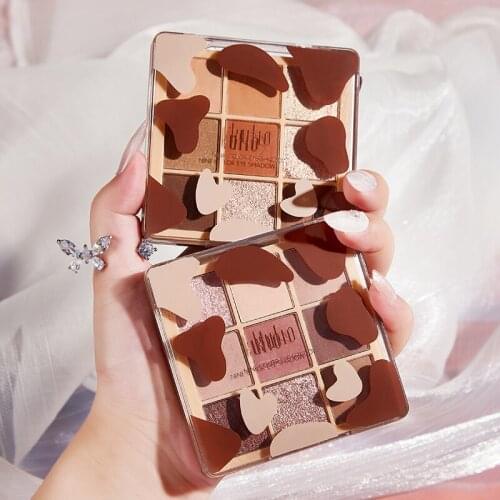 Magic 9 Colors Eye Shadow Palette Matte Shimmer Glitter Long Lasting High Pigmented Waterproof Soft Touch Brighten Eyes Makeup