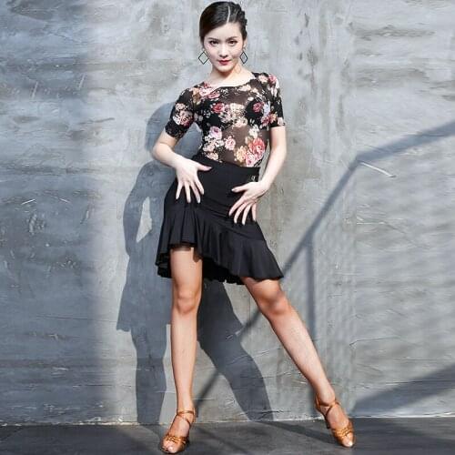 New Sexy latin Dance Clothes Women Latin Salsa Rumba Chacha Dance Performance Practice skirt Costume