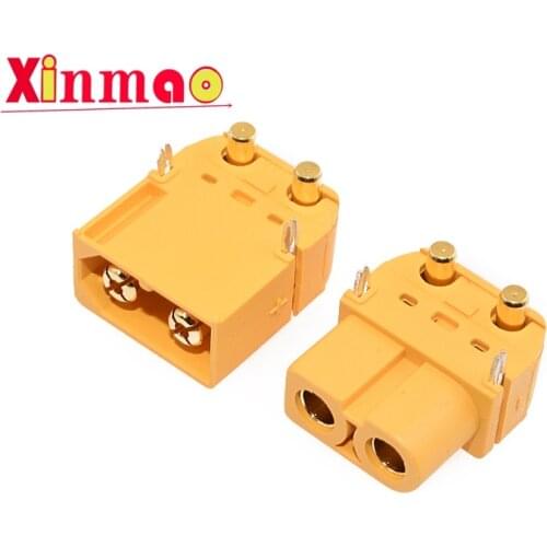 1set XT60PW XT60-PW Brass Gold Banana Bullet Male Female Connectors Plug Connect Parts For RC Lipo Battery PCB Board