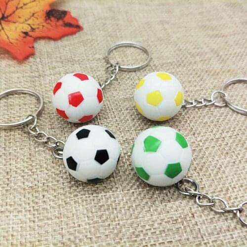 1pcs 2cm Football Key Pendant PVC Simulation Football Keychain Sports Souvenirs Fans Supplies Gifts KeyRing Sports Memento