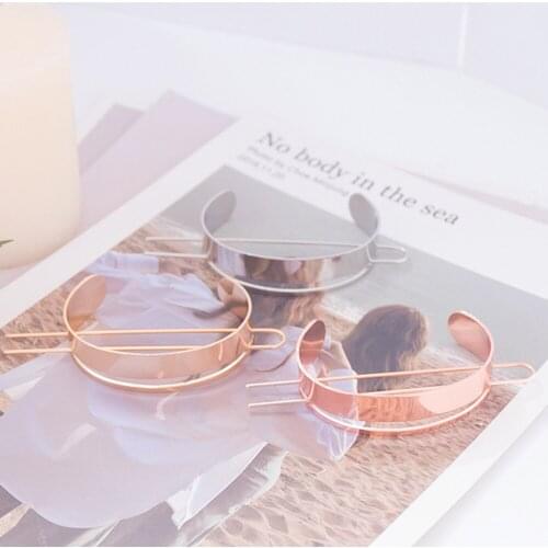 1 Pcs Alloy Round Top Hairpin Cage Metal Hair Clip Minimalist Holder Hair Stick Girl Hair Accessories For Women Hair Jewelry