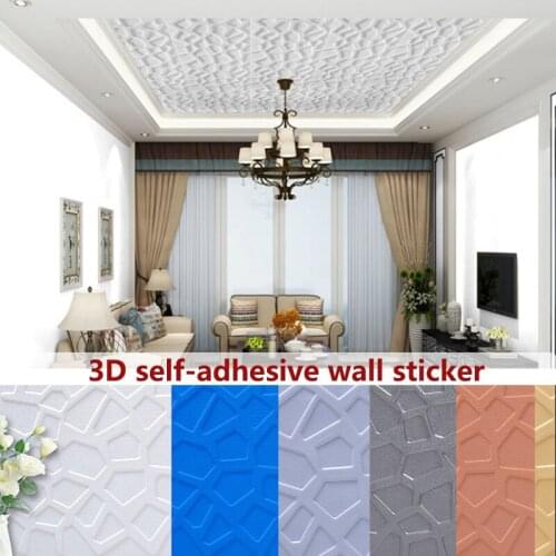 10pcs 3D Wall Sticker Waterproof Foam Self-Adhesive Wallpaper For Bedroom Living Room TV Backdrop Modern DIY Home Decoration