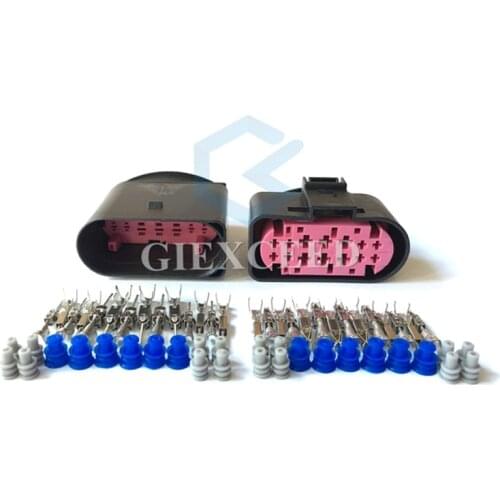 14 Pin 1J0973737 1J0973837 1.5mm 3.5mm Waterproof Auto Connector Lamp Light Socket For Audi BMW VW