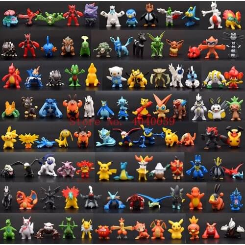 2.5cm-3cm POKEMON figures 144 different styles 24pieces/bag new dolls action figure toys for carta pokemones collectible dolls
