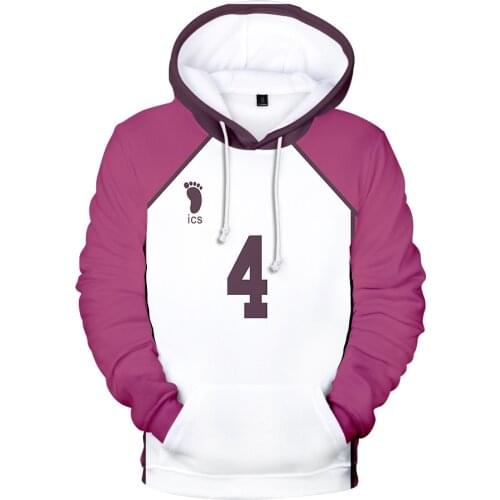 2020 New Anime 3d Hoodies Haikyuu Print Casual Sport Hoodies Sweatshirt For Women Men