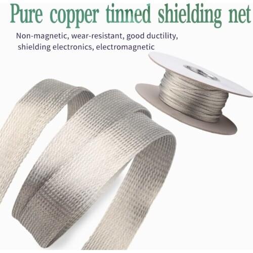3-30mm pure copper tinned audio shielding network power line speaker line signal line encryption metal shielding network