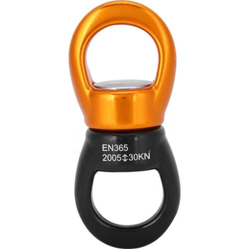 30KN Outdoor Climbing Carabiner Swivel Connector Universal Gimbal Ring Yoga Swing Hammock Rope Swivel Rotational Connector