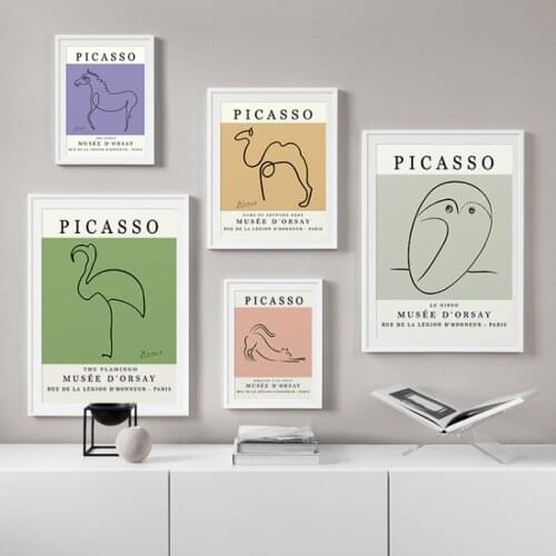 Abstract Animals Painting Pablo Picasso Exhibition Canvas Posters And Prints Wall Art Picture For Living Room Modern Home Decor