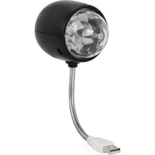 Big deal USB Disco Ball Lamp, Rotating RGB Colored LED Stage Lighting Party Bulb with 3W Book Light, USB Powered (Black)