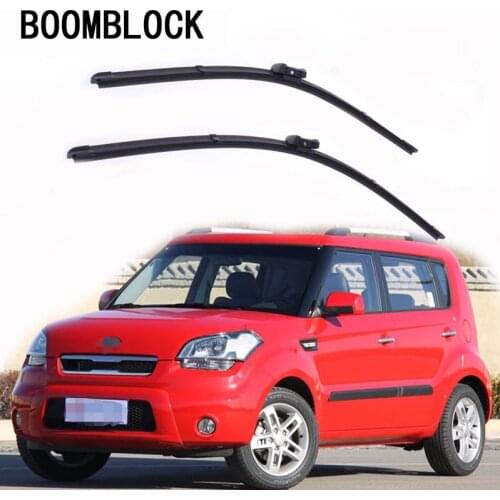 BOOMBLOCK 2pcs Car Accessories Windscreen Rubber Original Wiper Blades Arm Kit For Kia Soul 2014 2013 2012 2011 2010 2009