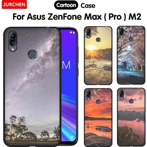 JURCHEN Phone Case For Asus Zenfone Max (M2) ZB633KL Case Print Silicone Cover For Asus Zenfone Max Pro M2 Case ZB634KL ZB631KL