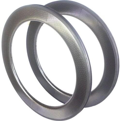 DEERACE 80mm 700c Dimple Carbon Clincher Road Bike Wheel Rims, 25mm Wide U Shaped Golf Surface Rims