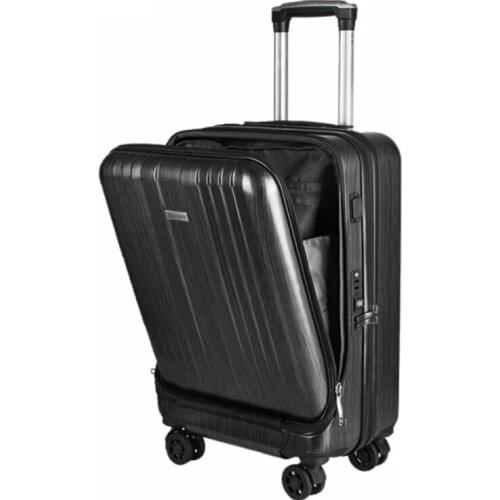 USB charging 20 inch travel rolling luggage new front open with laptop bag trolley suitcase men women upscale fashion bag