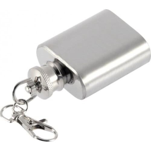 Stainless Wine Whisky Steel Hip Flask 1oz With Key Ring Drinkware For Travel Portable Pocket Alcohol Bottles Beer Rum Flagon
